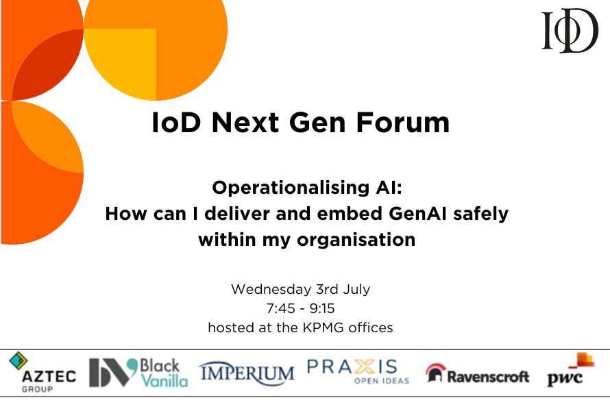 Operationalising AI – How can I deliver and embed GenAI safely within my organisation?