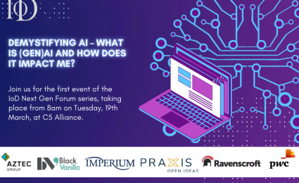 IoD Next Gen launch Generative AI workshop series 